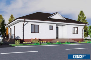 Maison Ossature Métallique 3 Chambres Avec Terrasse 161-008 - image maison extérieur 3 thumbnail