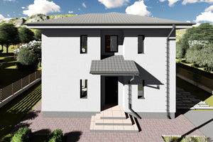 Maison à Ossature Métallique Modern 4 Chambres à Coucher 092 - photo façade moderne maison 3 thumbnail