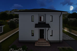 Maison à Ossature Métallique Modern 4 Chambres à Coucher 092 - photo façade moderne maison 9 thumbnail