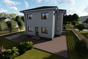 Maison à Ossature Métallique Modern 4 Chambres à Coucher 092 - photo façade moderne maison 10 thumbnail