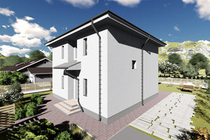 Maison à Ossature Métallique Modern 4 Chambres à Coucher 092 - photo façade moderne maison 4 thumbnail