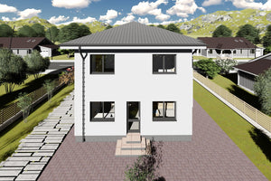 Maison à Ossature Métallique Modern 4 Chambres à Coucher 092 - photo façade moderne maison 6 thumbnail