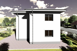 Maison à Ossature Métallique Modern 4 Chambres à Coucher 092 - photo façade moderne maison 7 thumbnail