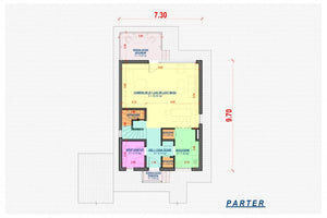 Maison en Ossature Métallique à Étage Modern 4 Chambres 023 - plan du maison 1 thumbnail