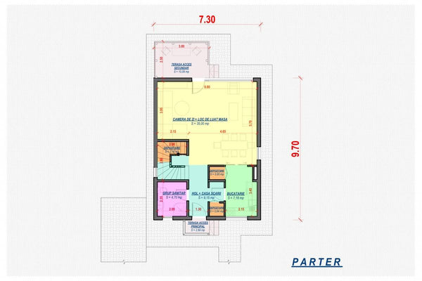 Maison en Ossature Métallique à Étage Modern 4 Chambres 023 - plan du maison 1