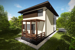 Maison en Ossature Métallique à Étage Modern 4 Chambres 023 - photo façade moderne maison 3 thumbnail