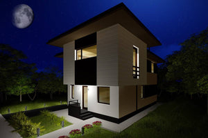 Maison en Ossature Métallique à Étage Modern 4 Chambres 023 - photo façade moderne maison 5 thumbnail