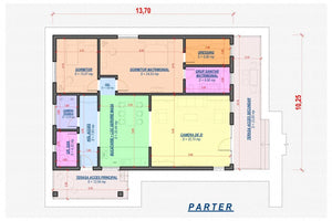 Maison Ossature Métallique Plain Pied Avec Terrasse 174-012 - plan de maison thumbnail