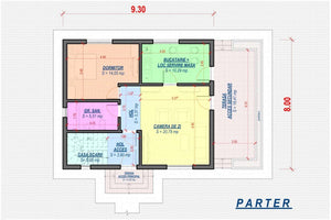 Maison Ossature Métallique à 2 Niveaux Modern 4 Chambres 030 - plan du maison 1 thumbnail