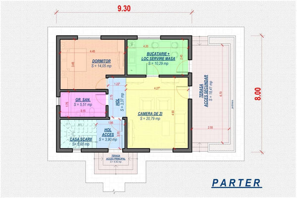 Maison Ossature Métallique à 2 Niveaux Modern 4 Chambres 030 - plan du maison 1