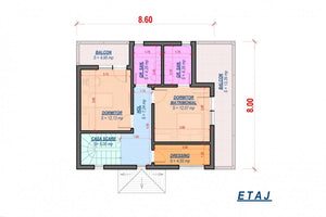 Maison Ossature Métallique à 2 Niveaux Modern 4 Chambres 030 - plan du maison 2 thumbnail