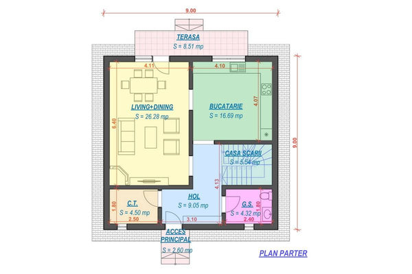 Maison Ossature Metallique Avec 4 Chambres 180m2 Modern 070 - plan de maison 1