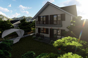 Maison Ossature Metallique Avec 4 Chambres 180m2 Modern 070 - photo facade maison 7 thumbnail