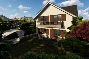Maison Ossature Metallique Avec 4 Chambres 180m2 Modern 070 - photo facade maison 4 thumbnail