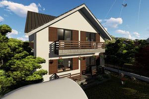 Maison Ossature Metallique Avec 4 Chambres 180m2 Modern 070 - photo facade maison 5 thumbnail