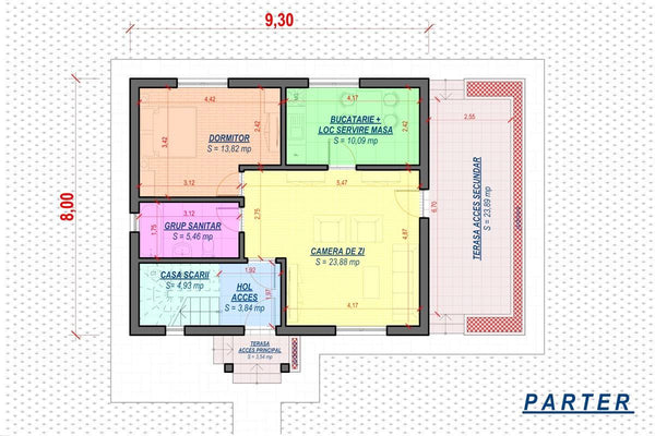 Maison Ossature Métallique à Étage Avec Balcon Terrasse 026 - plan de maison 1