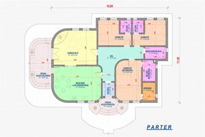 Maison Ossature Métallique Traditionnelle Plain Pied 186-017 - plan du maison thumbnail
