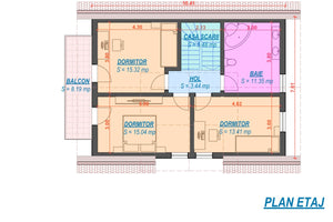 Maison Ossature Métallique Modern 190m2 Avec Balcon 186-058 - plan de maison 2 thumbnail