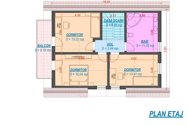 Maison Ossature Métallique Modern 190m2 Avec Balcon 186-058 - plan de maison 2