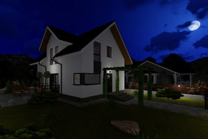 Maison Ossature Métallique Modern 190m2 Avec Balcon 186-058 - photo facade moderne maison 7 thumbnail