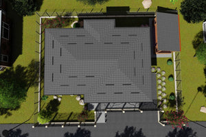 Grande Maison Ossature Métallique Moderne à Étage 200m2 080 - toit maison thumbnail