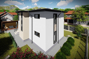 Grande Maison Ossature Métallique Moderne à Étage 200m2 080 - photo facade maison 5 thumbnail