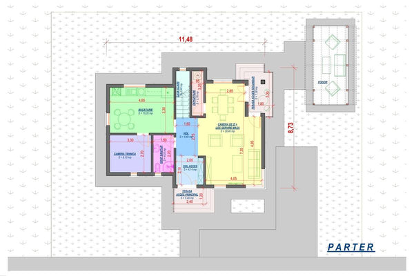 Grande Maison Ossature Métallique Moderne à Étage 200m2 080- plan du maison 1