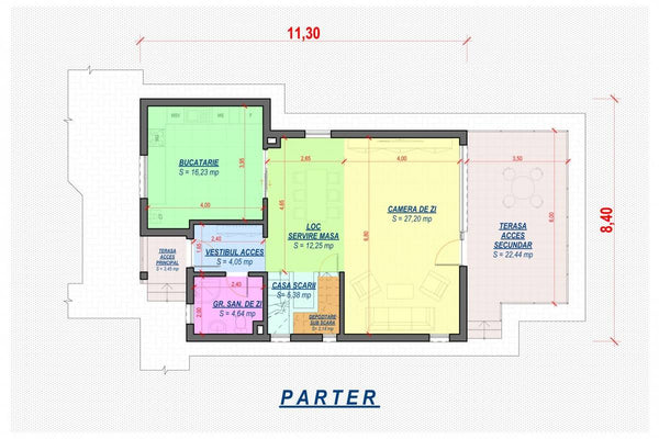 Maison Ossature Métallique à Étage 200m2 Avec Terrasse 016 - plan du maison 1