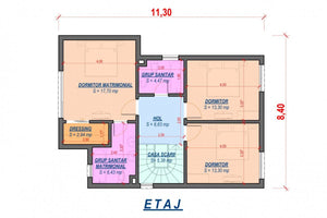 Maison Ossature Métallique à Étage 200m2 Avec Terrasse 016 - plan du maison 2 thumbnail