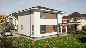 Maison en Ossature Métallique Sur Deux Niveaux 193-094 - photo facade maison 3 thumbnail