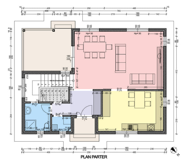 Maison en Ossature Métallique Sur Deux Niveaux 193-094 - plan du maison 1