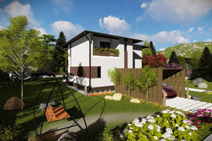 Maison en Ossature Métallique Modern Sur 2 Niveaux 200m2 040 - image facade maison moderne 3 thumbnail