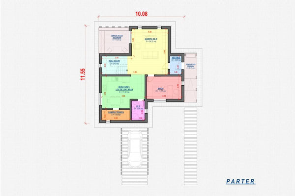 Maison en Ossature Métallique Modern Sur 2 Niveaux 200m2 040 - plan de maison 1