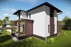 Maison en Ossature Métallique Modern Sur 2 Niveaux 200m2 040 - image facade maison moderne 4 thumbnail