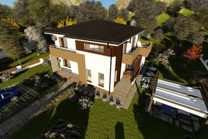 Maison Ossature Métallique à Étage Avec 5 Chambres 235-043 - image maison extérieur 3 thumbnail