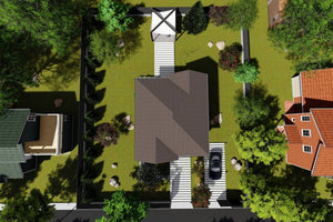 Maison Ossature Métallique à Étage 200m2 Moderne 207-054 - toit maison thumbnail