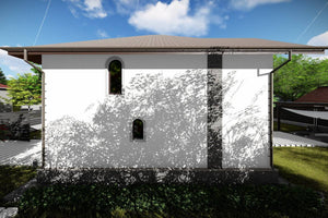Maison Ossature Métallique à Étage 200m2 Moderne 207-054 - photo facade maison 7 thumbnail
