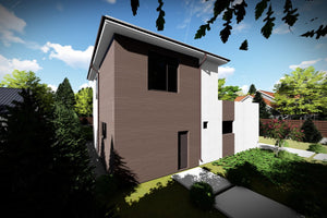 Maison en Ossature Métallique Modern 200m2 Avec Garage 069 - photo façade maison pierre 3 thumbnail