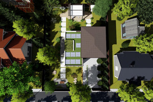 Maison en Ossature Métallique Modern 200m2 Avec Garage 069 - toit maison thumbnail