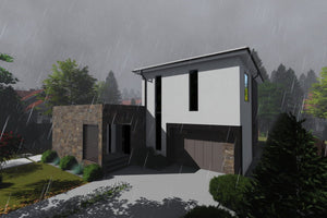 Maison en Ossature Métallique Modern 200m2 Avec Garage 069 - photo façade maison pierre 6 thumbnail