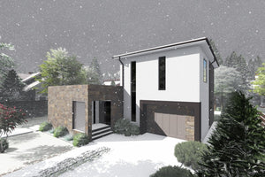 Maison en Ossature Métallique Modern 200m2 Avec Garage 069 - photo façade maison pierre 7 thumbnail