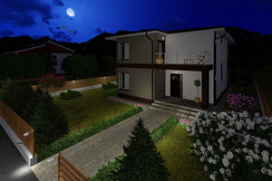 Maison Ossature Métallique Avec Toit Terrasse 200 m2 211-034 - image maison extérieur 13 thumbnail
