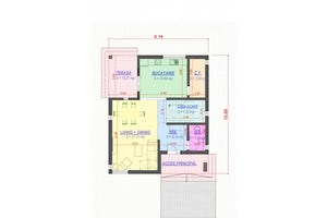 Maison Ossature Métallique Avec Toit Terrasse 200 m2 211-034 - plan du maison 1 thumbnail
