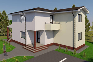 Maison Ossature Métallique 5 Chambres Sur Deux Niveaux 014 - photo facade maison 2 thumbnail