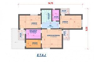 Maison Ossature Métallique 5 Chambres Sur Deux Niveaux 014 - plan du maison 2 thumbnail