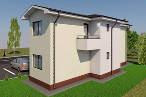 Maison Ossature Métallique 5 Chambres Sur Deux Niveaux 014 - photo facade maison 3 thumbnail