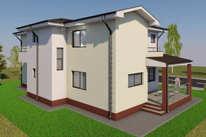 Maison Ossature Métallique 5 Chambres Sur Deux Niveaux 014 - photo facade maison 4 thumbnail