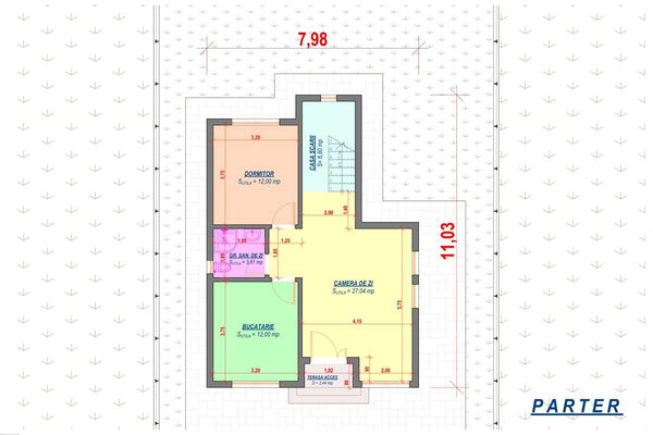 Grande Maison Ossature Metallique à 2 Étages Toit Plat 081 - plan du maison 1