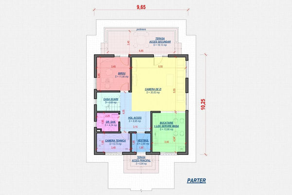 Grande Maison à Ossature Métallique Avec Balcon Terrasse 005 - plan du maison 1