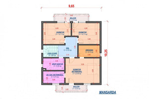 Grande Maison à Ossature Métallique Avec Balcon Terrasse 005 - plan du maison 2 thumbnail